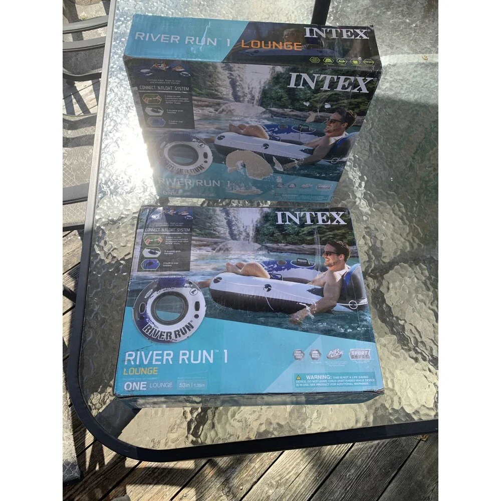 Intex River Run 1 Lounge Inflatable Floating Water Tube 53